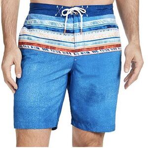 New Tommy Bahama Baja Beach 9-Inch Trek Shorts Turkish Sea Swim Trunks Men's XL